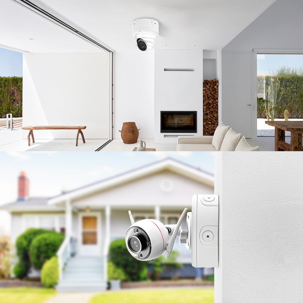 ZORBES Universal Bullet Security Camera Mount Bracket Hide Cable, Metal Electric Enclosure, Waterproof Outdoor Camera Cover, Base Junction Box for CCTV ZORBES Universal Bullet Security Camera Mount Bracket Hide Cable, Metal Electric Enclosure, Waterproof Outdoor Camera Cover, Base Junction Box for CCTV